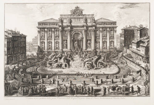 Perspective View of the Large Fountain of Acqua Virgine, Known as the Trevi Fountain, Designed by Nicola Salvi