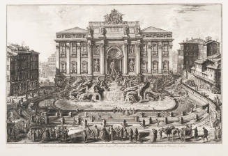 Perspective View of the Large Fountain of Acqua Virgine, Known as the Trevi Fountain, Designed by Nicola Salvi