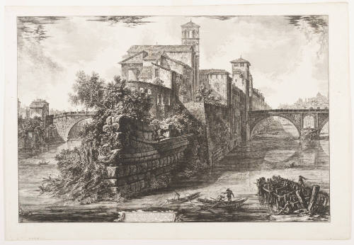 The Isola Tiberina, with S. Bartolommeo in the Fore-Ground