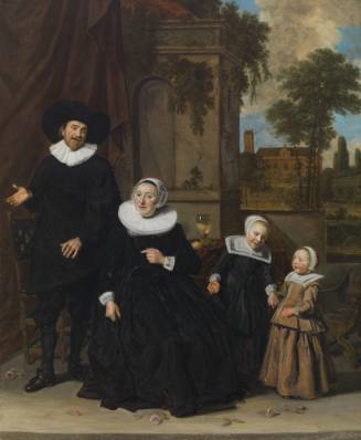 Portrait of Nicolaes van Heuvel, his wife Susanna van Halmael, their daughter Maria and an unknown daughter