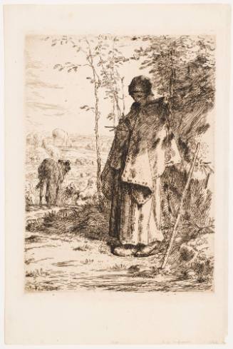 The Shepherdess Knitting [La Grande Bergere]