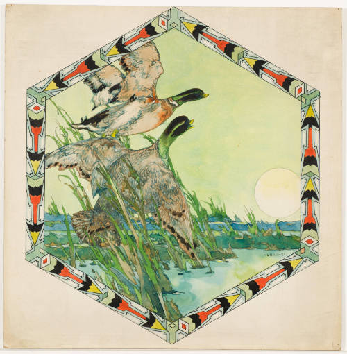 Wild Geese and Full Moon