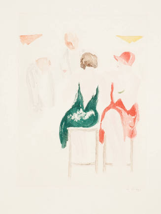 Proof of color plate for La Bar A Montparnassi