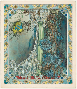 Butterfly with Flowers and Jewels