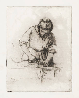 Woman Ironing
