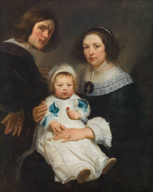 Self-Portrait with His Wife Catherine de Hemelaer and Son Jan Erasmus Quellinus