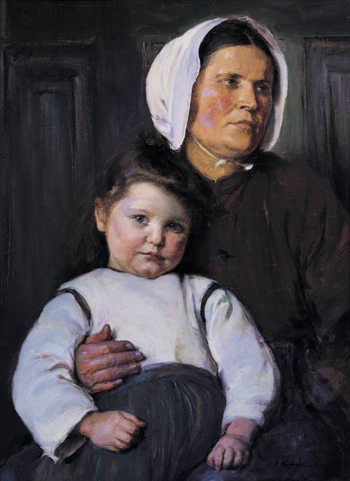 Normandy Peasant Woman and Her Child