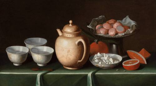 Still Life with Fruit and Pottery