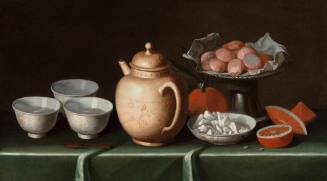 Still Life with Fruit and Pottery
