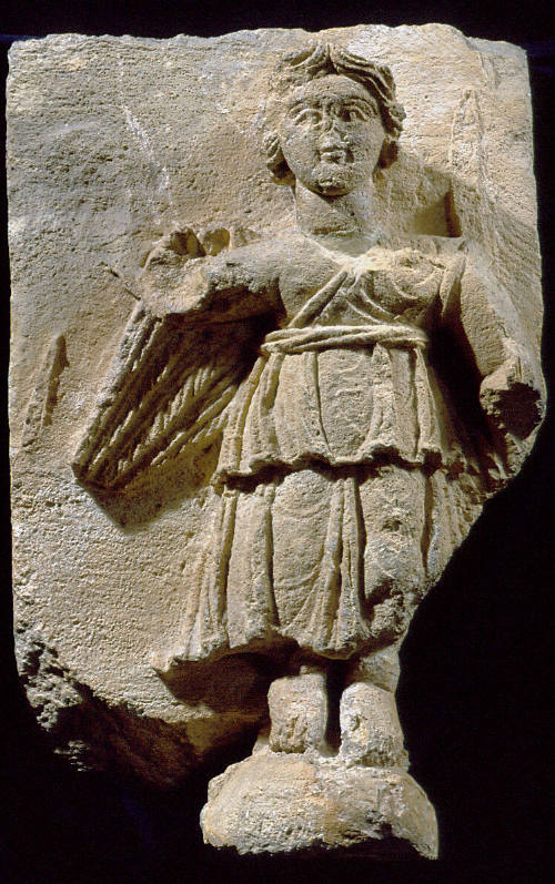Winged Victory (Nike) Standing on a Globe