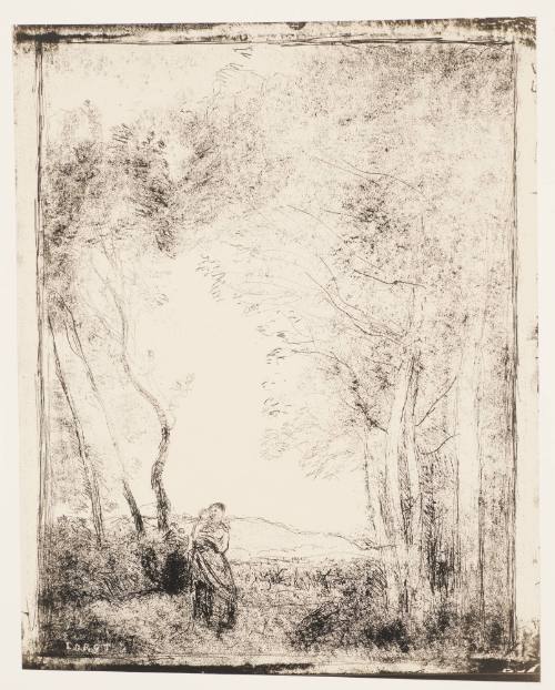A young Mother at the Entrance to a Woods [Jeune mére à l'entrée d'un bois]