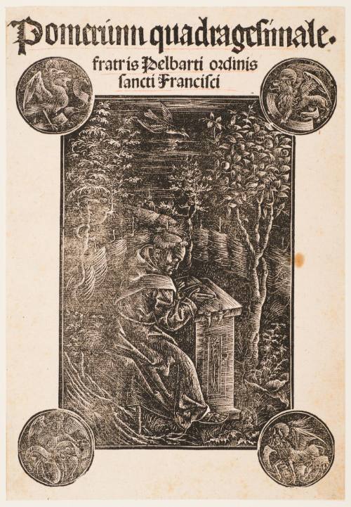 The Franciscan Monk Frater Ossváld Pelbárt Reading in a Garden