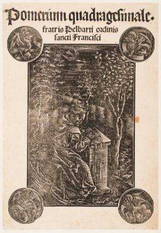 The Franciscan Monk Frater Ossváld Pelbárt Reading in a Garden