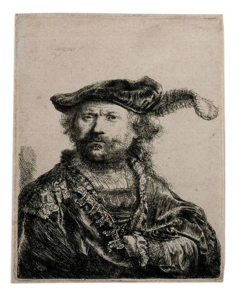 Self-Portrait in a Velvet Cap With Plume