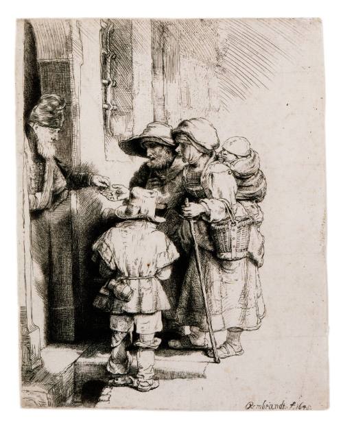 Beggars Receiving Alms at the Door of a House