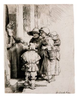 Beggars Receiving Alms at the Door of a House