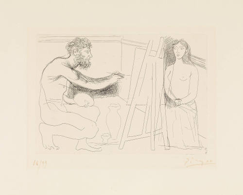 Painter Before his Easel (Peintre devant son chevalet), plate XII from Le chef d' oeuvre inconnu