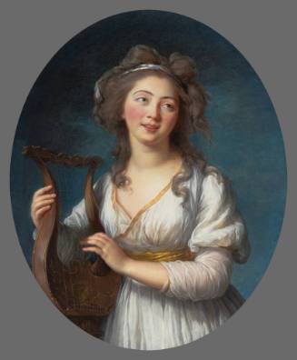 Portrait of a Young Woman Playing a Lyre