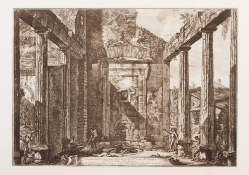 Veduta Del Presente Stato Del'Interno Del Pronao Del Tempio D'Ercole