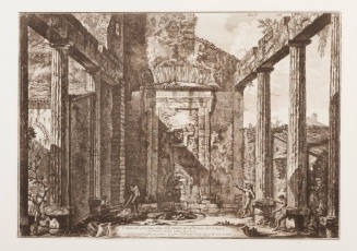 Veduta Del Presente Stato Del'Interno Del Pronao Del Tempio D'Ercole