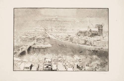 Paris Sous La Neige; Vue Du Haut De St. Gervais