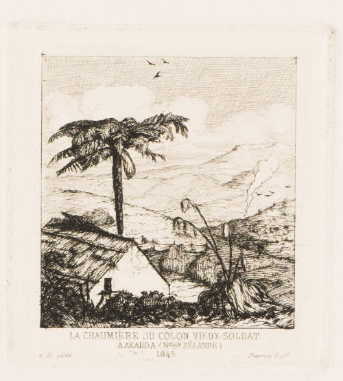 La chaumiere du colon vieux soldat a Akaroa, 1845