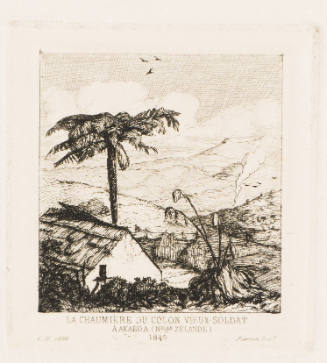La chaumiere du colon vieux soldat a Akaroa, 1845