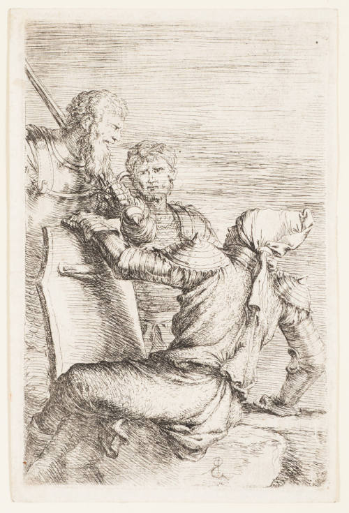 Three Soldiers Conversing