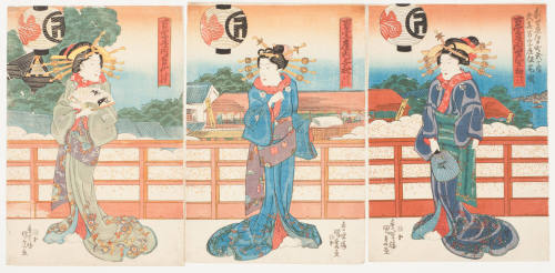 Temporary Quarters of the Manji Establishment, Usually Located on Edocho in the Yoshiwara