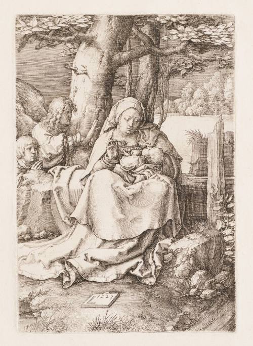 Madonna and Child with Angels, in a Landscape