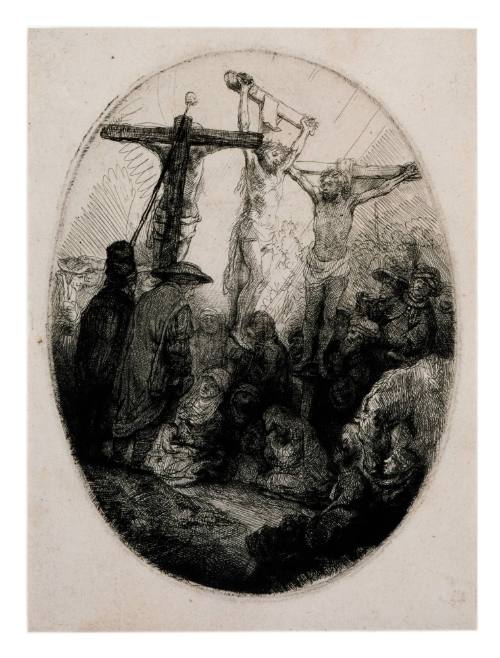 Christ Crucified Between Two Thieves: an Oval Plate