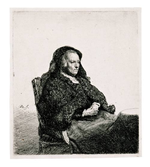 The Artist's Mother Seated at a Table Looking to the Right