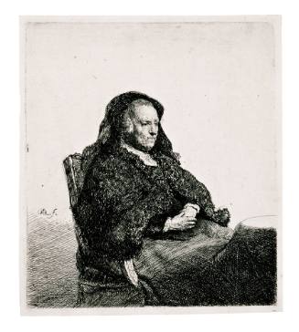 The Artist's Mother Seated at a Table Looking to the Right