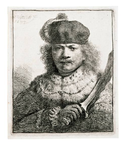 Self-Portrait with Raised Sabre