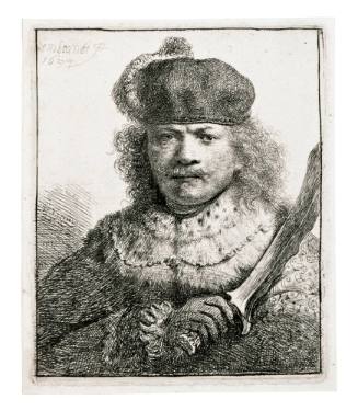 Self-Portrait with Raised Sabre