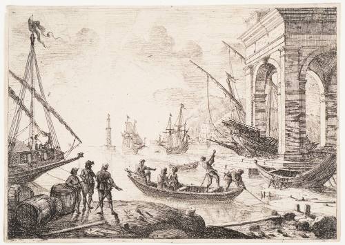 Seaport with a Light House [Le port de mer au Fanal]