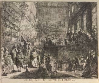 View of the Salon in the Louvre in 1753 [Vue du Salon de Louvre en L'année 1753]