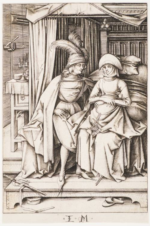 Man and Woman Seated on a Bed from Scenes of Daily Life
