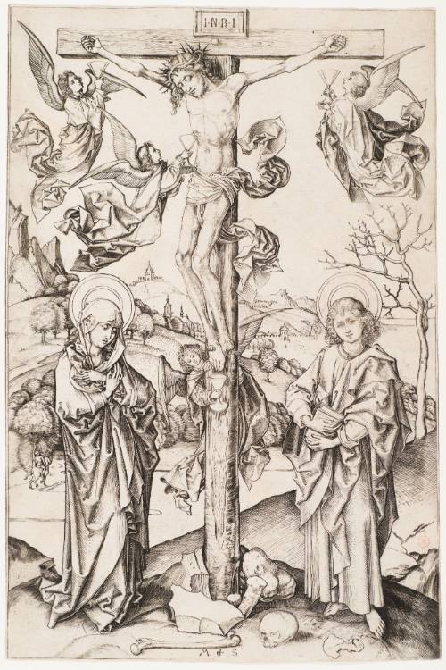 Christ on the Cross with Four Angels