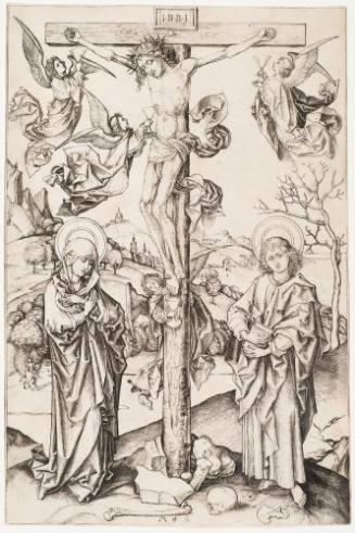 Christ on the Cross with Four Angels