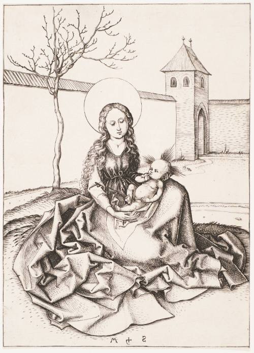 The Virgin and Child in a Courtyard