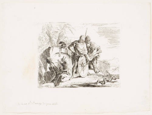 Young Soldier with Philosoper, and Seated Woman from Vari Capricci