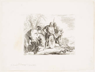 Young Soldier with Philosoper, and Seated Woman from Vari Capricci
