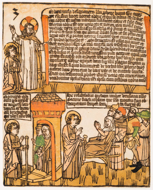 Top: St. John Prostrating Himself Before God Bottom: Return of St. John to Ephesus and the Resurrection of Druisiana