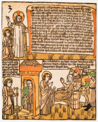 Top: St. John Prostrating Himself Before God Bottom: Return of St. John to Ephesus and the Resurrection of Druisiana