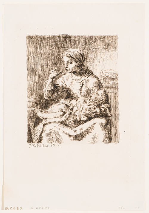 Too Hot (Soup). (Woman Feeding Her Child)