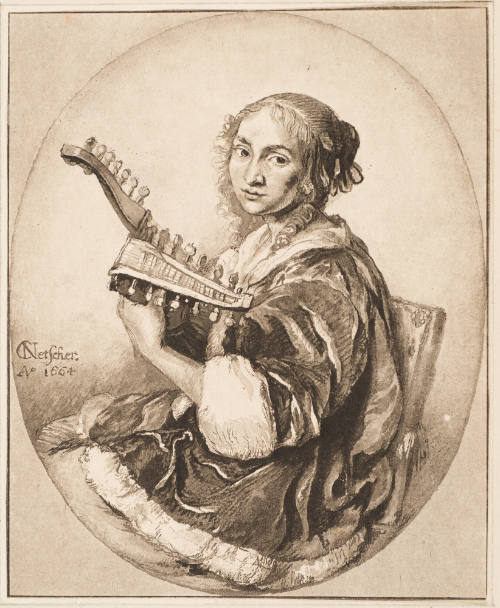 Seated Young Lady with a Musical Instrument