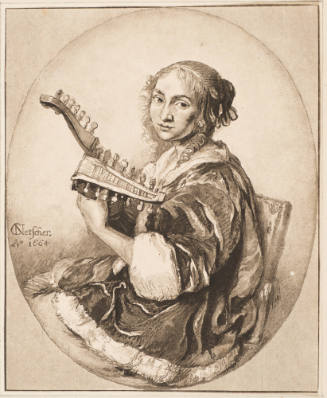 Seated Young Lady with a Musical Instrument