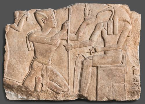 Temple Relief: King Makes Offering to Thoth
