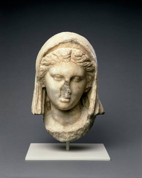 Head of a Mourning Woman from a Grave Monument